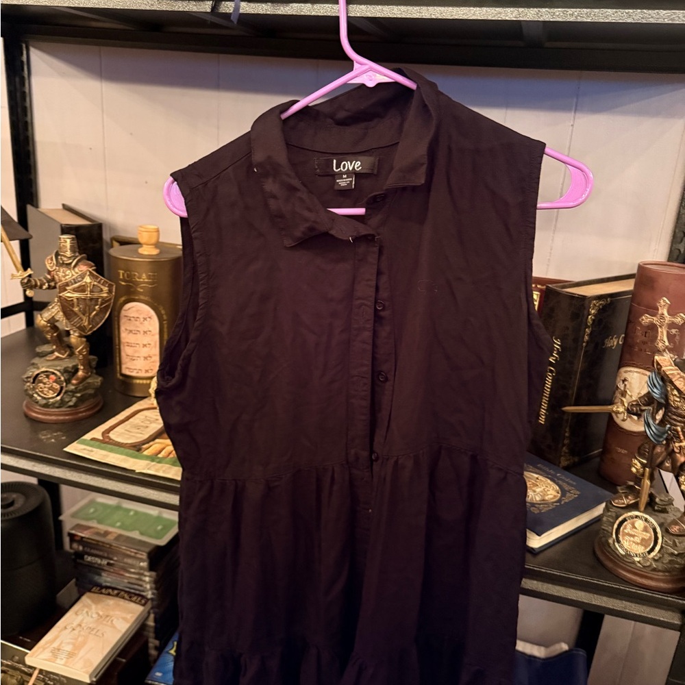 Love Sleeveless Black Mini Dress